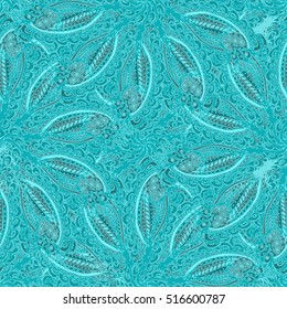 Abstract seamless pattern for new design work with handmade doodle. Zentangle inspired art style.