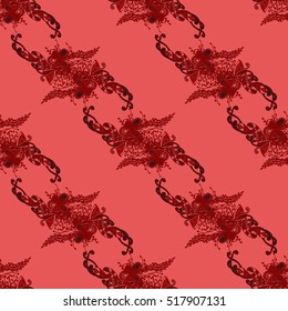 Abstract seamless pattern for new design work with handmade doodle. Zentangle inspired art style.