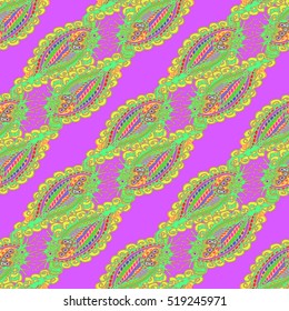 Abstract seamless pattern for new design work with handmade doodle. Zentangle inspired art style.