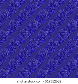 Abstract seamless pattern for new design work with handmade doodle. Zentangle inspired art style.