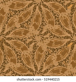 Abstract seamless pattern for new design work with handmade doodle. Zentangle inspired art style.