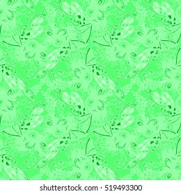 Abstract seamless pattern for new design work with handmade doodle. Zentangle inspired art style.