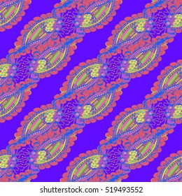 Abstract seamless pattern for new design work with handmade doodle. Zentangle inspired art style.