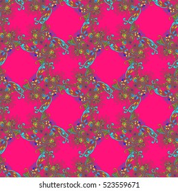 Abstract seamless pattern for new design work with handmade doodle. Zentangle inspired art style.