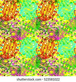 Abstract seamless pattern for new design work with handmade doodle. Zentangle inspired art style.