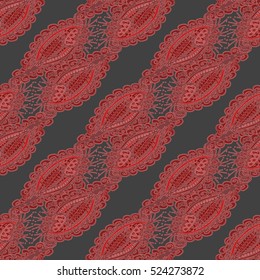 Abstract seamless pattern for new design work with handmade doodle. Zentangle inspired art style.