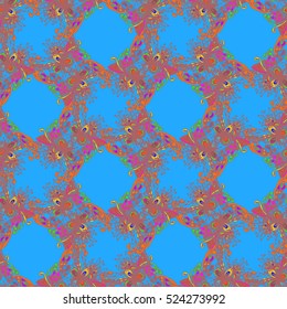 Abstract seamless pattern for new design work with handmade doodle. Zentangle inspired art style.