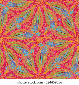 Abstract seamless pattern for new design work with handmade doodle. Zentangle inspired art style.