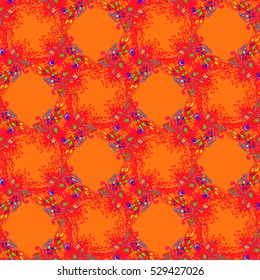 Abstract seamless pattern for new design work with handmade doodle. Zentangle inspired art style.