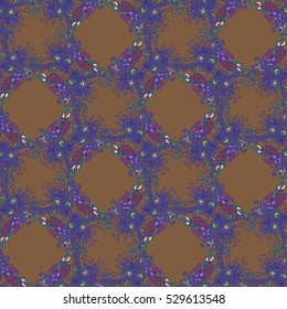 Abstract seamless pattern for new design work with handmade doodle. Zentangle inspired art style.
