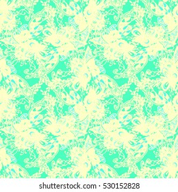 Abstract seamless pattern for new design work with handmade doodle. Zentangle inspired art style.