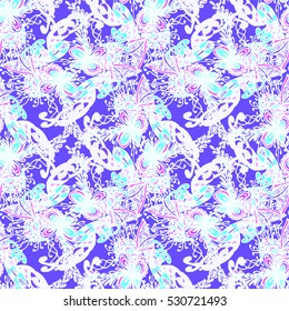 Abstract seamless pattern for new design work with handmade doodle. Zentangle inspired art style.