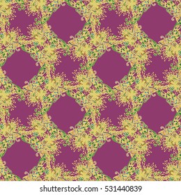 Abstract seamless pattern for new design work with handmade doodle. Zentangle inspired art style.
