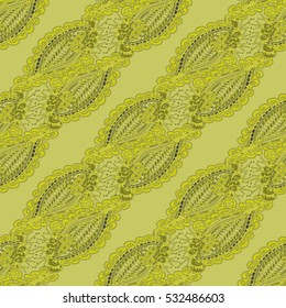 Abstract seamless pattern for new design work with handmade doodle. Zentangle inspired art style.