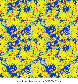 Abstract seamless pattern for new design work with handmade doodle. Zentangle inspired art style.