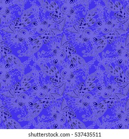 Abstract seamless pattern for new design work with handmade doodle. Zentangle inspired art style.