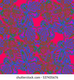 Abstract seamless pattern for new design work with handmade doodle. Zentangle inspired art style.