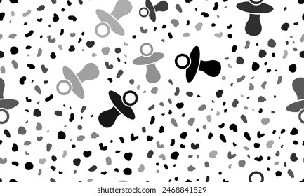Abstractas patrón sin fisuras con símbolos de pezón. Fondo de leopardo creativo. Ilustración vectorial sobre fondo blanco
