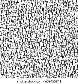 Abstract seamless pattern from numerals.