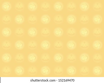abstract seamless pattern with Om sign and yogi