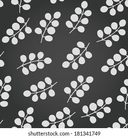 Abstract seamless pattern on the blackboard. Vector illustration.