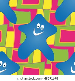 Abstract seamless pattern on cartoon theme for background - vector illustration. You can use it to fill your own background.