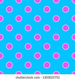 Abstract seamless pattern on the cyan background
