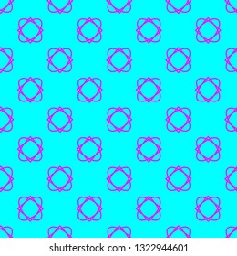 Abstract seamless pattern on the cyan background