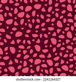 Abstract seamless pattern on a dark bard background with irregular ovals