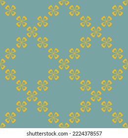 Abstract seamless pattern on green emerald background, vector illustration ornate arabic style