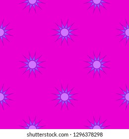 Abstract seamless pattern on the neon pink background