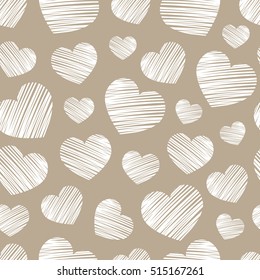Abstract seamless pattern on Valentine's Day. Romantic theme of vector graphics, texture, background.