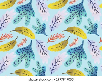 Abstract seamless pattern on vibrant background.
