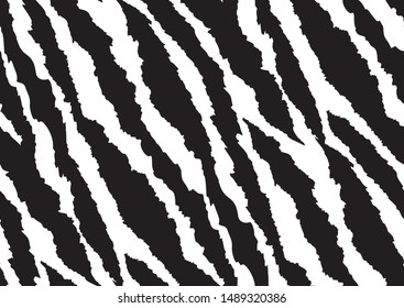 Abstract seamless pattern on white background. Tiger skin vector illustration background. Seamless wild pattern. Trendy fashion print background.
