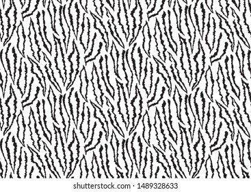 Abstract seamless pattern on white background. Tiger skin vector illustration background. Seamless wild safari pattern. Trendy fashion print background.