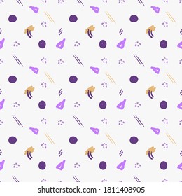 Abstract seamless pattern on white background. Vector illustration for textile prints
