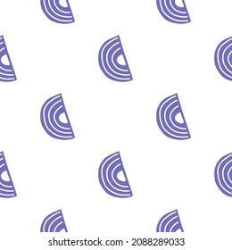 Abstract seamless pattern on white background. Geometrical shapes for textile design. Modern template print for any purpose. Simple vector fabric ornament.