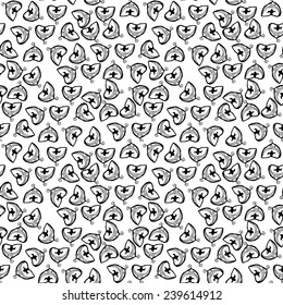 Abstract seamless pattern on white background. With ethnic elements. Can be used for textile or print design.