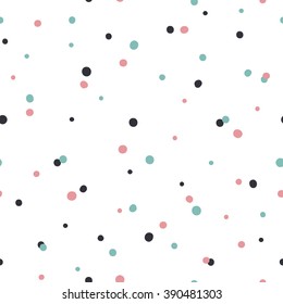 Abstract Seamless Pattern on White Background with Black and Golden and Green Chaotic Dots.Vector Template for Packaging Designs and Invitation Cards Decoration etc