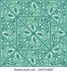 Resumen de un patrón sin fisuras con adorno de apertura. Textura floral ornamental. Patrón de vector árabe decorativo. Mosaico vintage para baldosas de diseño, tarjeta, invitación, papel pintado, papel de embalaje, tela