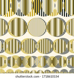 Abstract seamless pattern. Optical art illustration. Modern ornament. Circles motif. Contemporary wallpaper. Circular forms background. Circle shapes backdrop. Digital paper, textile print. Vector.