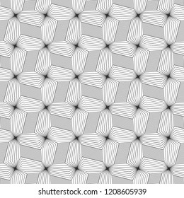 Abstract seamless pattern. Optical illusion of volume and movement of geometric shapes. Abstract seamless pattern. Optical illusion of volume and movement of geometric shapes.