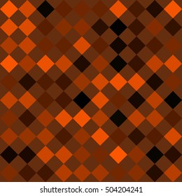 abstract seamless pattern with orange and black rhombs of various shades vector wrapping