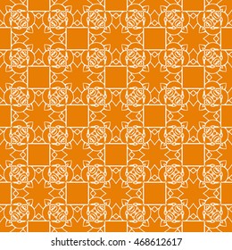 Abstract seamless pattern of orange color for wallpapers and background.
