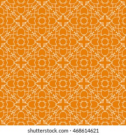 Abstract seamless pattern of orange color for wallpapers and background.