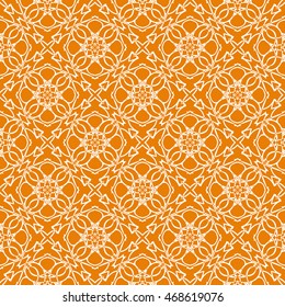 Abstract seamless pattern of orange color for wallpapers and background.
