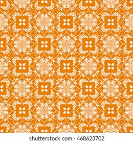 Abstract seamless pattern of orange color for wallpapers and background.