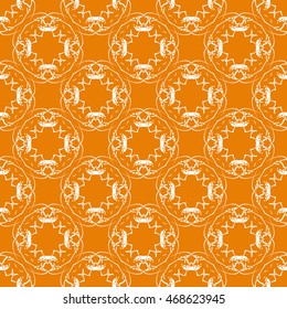 Abstract seamless pattern of orange color for wallpapers and background.