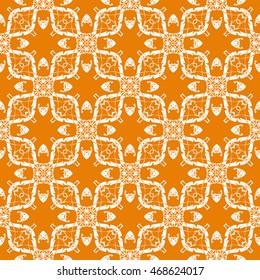 Abstract seamless pattern of orange color for wallpapers and background.