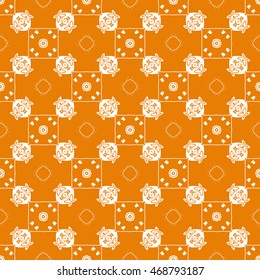 Abstract seamless pattern of orange color for wallpapers and background.